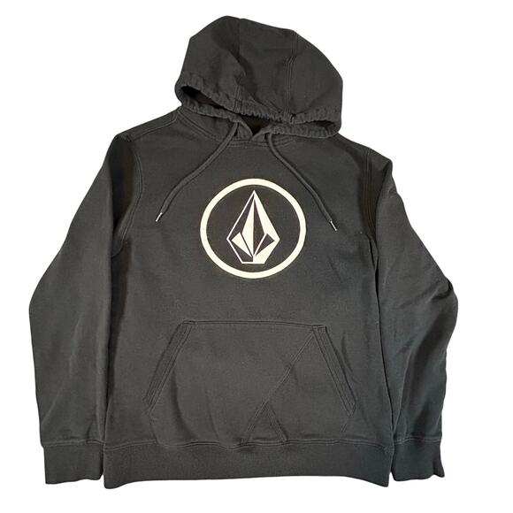 VTG 90s Y2K Volcom‎ Logo Hoodie Black Size M - Picture 1 of 6